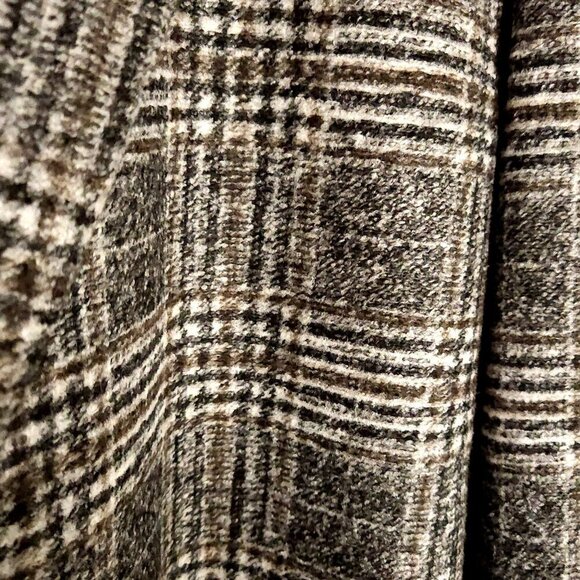 Stafford Mens New  Grey Black Plaid  Wool Blend Overcoat - Picture 3 of 10